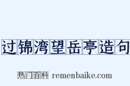 过锦湾望岳亭造句是什么意思的图片